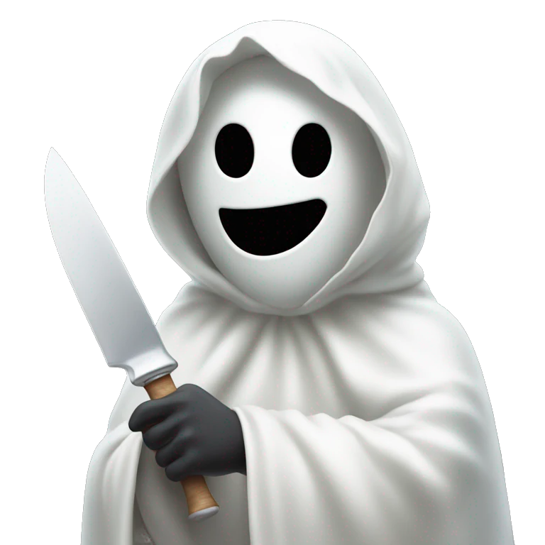 Ghost holding knife ￼ emoji