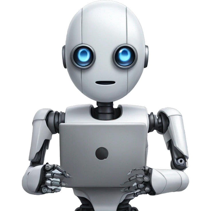Robot using computer emoji
