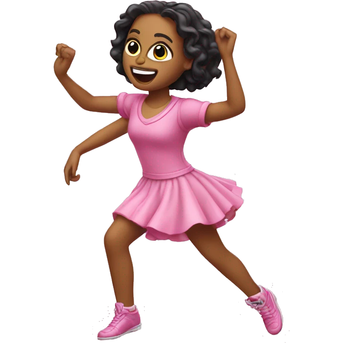 Girl Pink cereal dancing emoji
