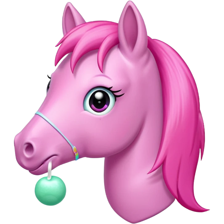 My little pony horse with chewing gum emoji