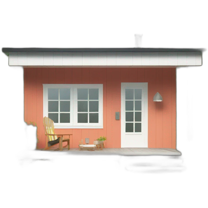 scandinavian modern summer house front emoji