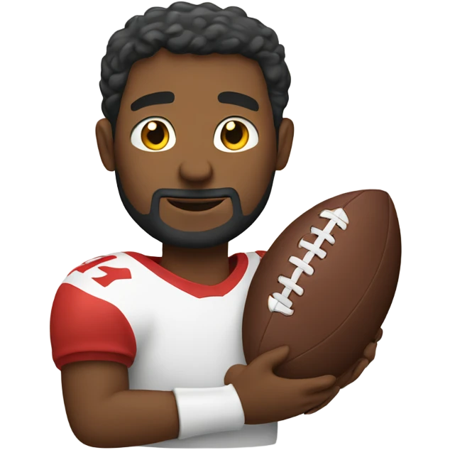 Dad holding a football emoji