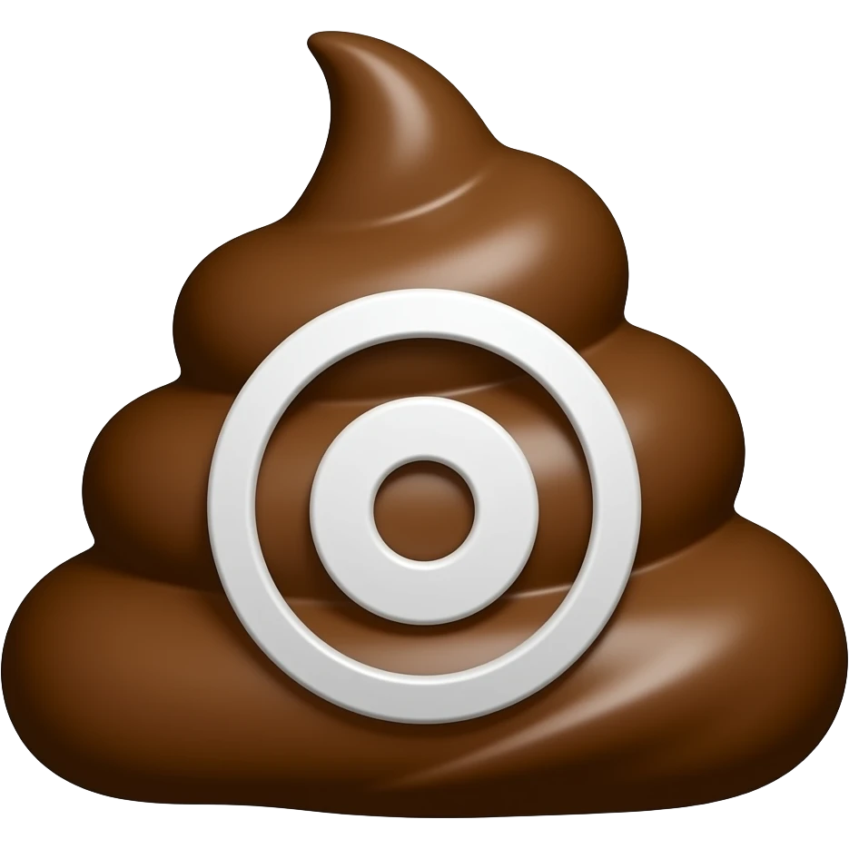flushing poop, in the toilet in the form of the Ubisoft logo emoji