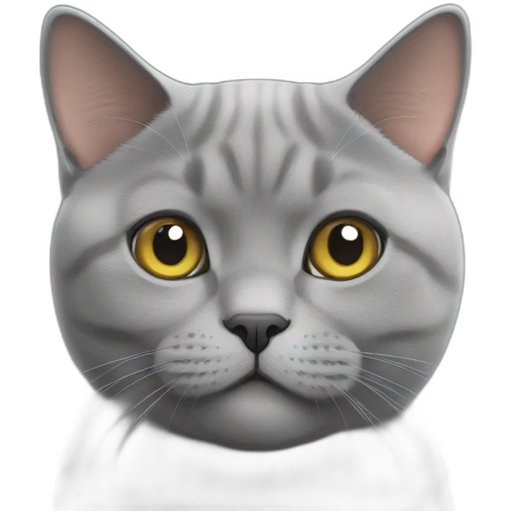  gray british shorthair cat emoji