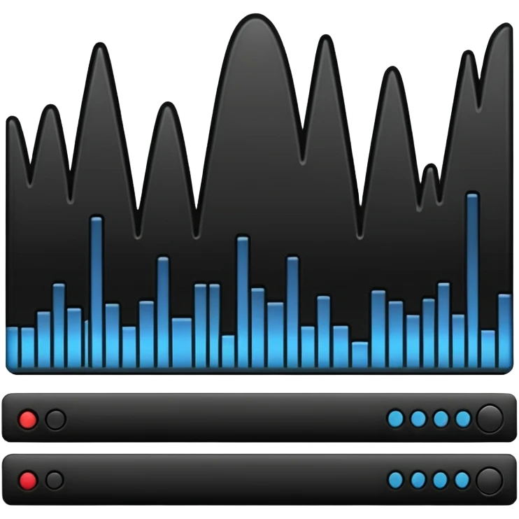 full black audio spectrum, the spectrum is black emoji