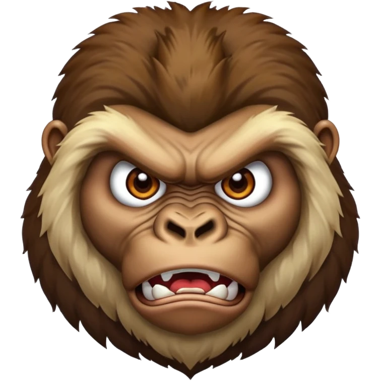 A gorilla angry face with realstick emoji