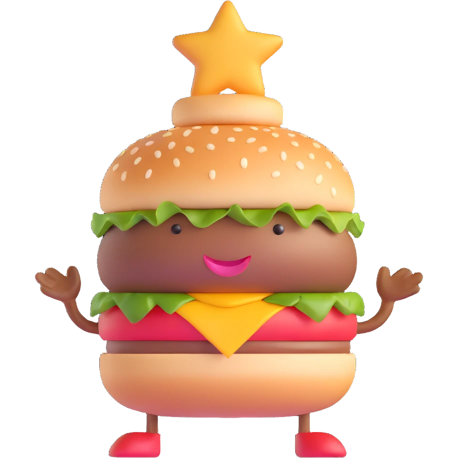 可爱的小汉堡拟人，超级软萌可爱 emoji