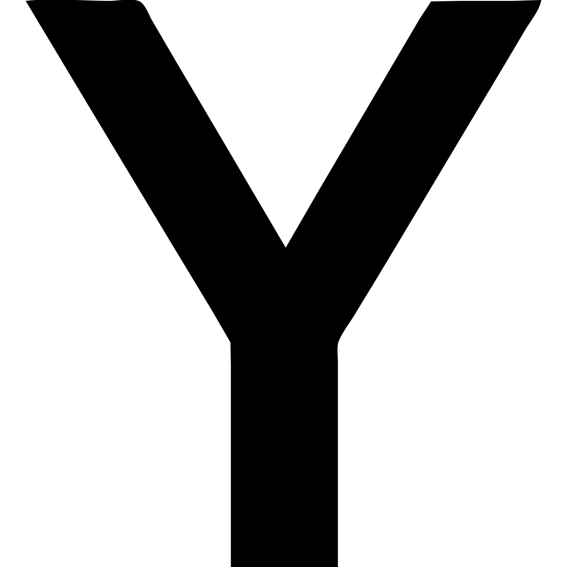 the letter Y, bold and minimalistic style emoji