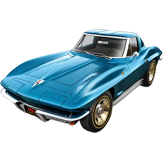 1963 corvette sea blue with gold wheels emoji