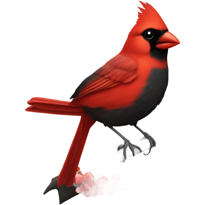 Cardinal on a branch emoji