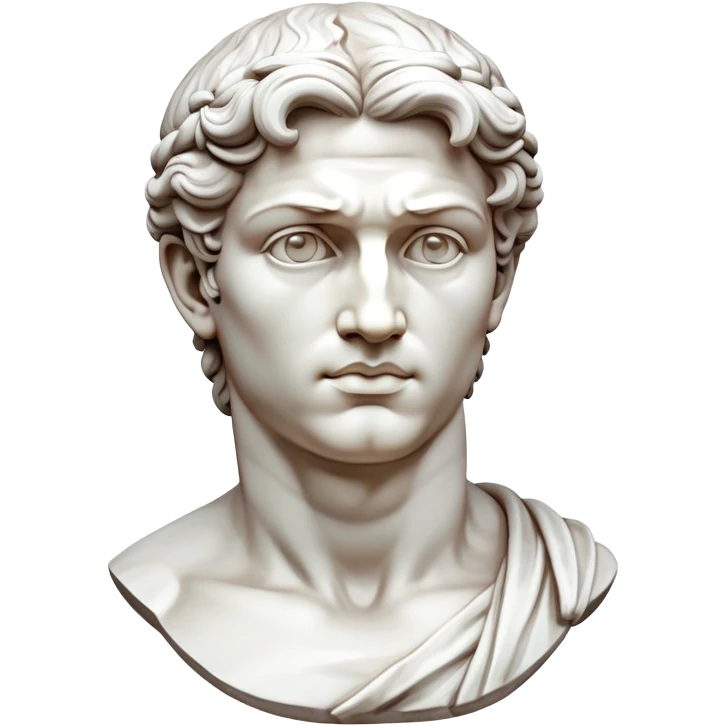 Full view of Michelangelo's David statue, Renaissance masterpiece, artistic stylized representation of the biblical hero emoji