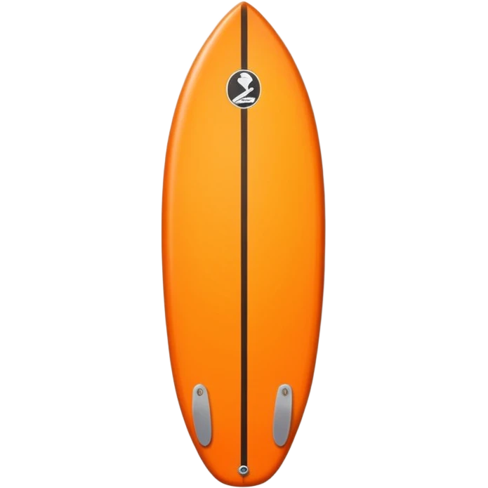 1 orange Surfboard with Sticker emoji