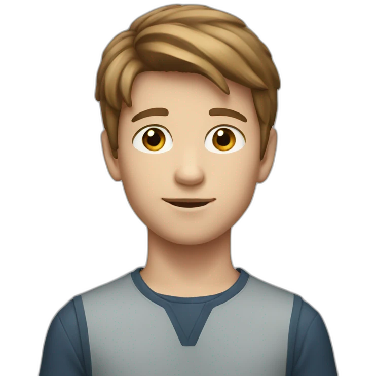 White boy 15 yers old with brown hair emoji
