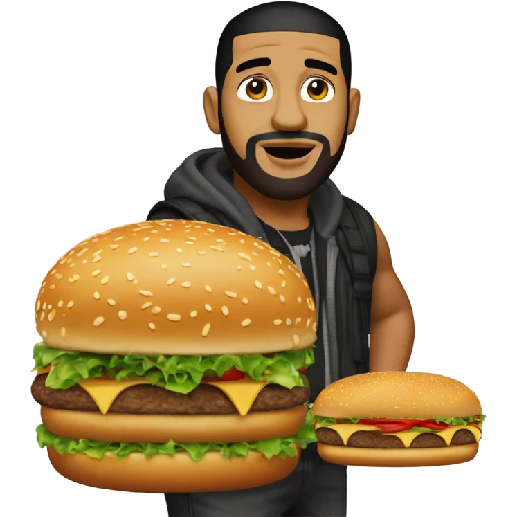 make drake ￼￼fat with a 64x64 burger emoji