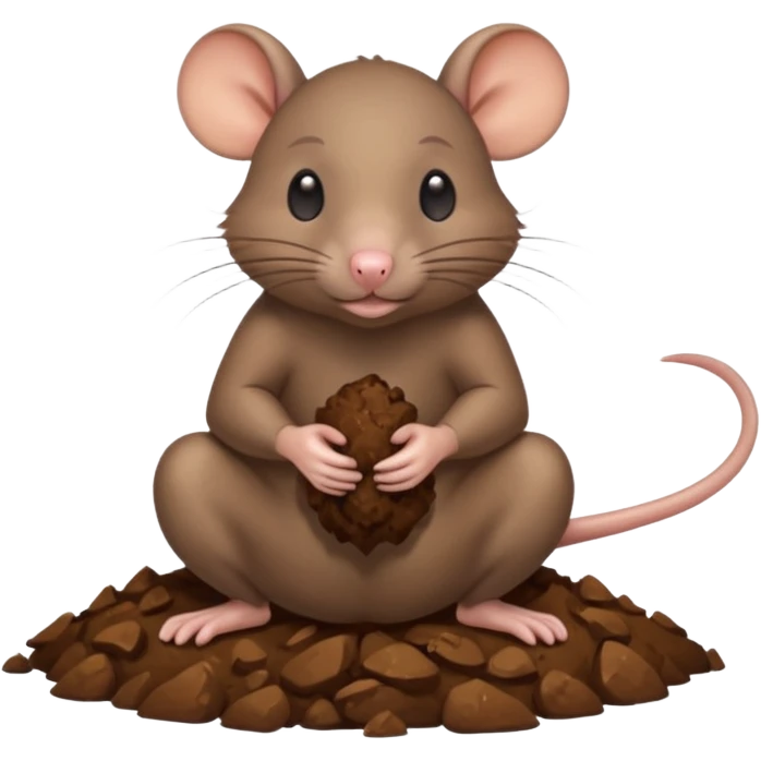 rat having a poo emoji