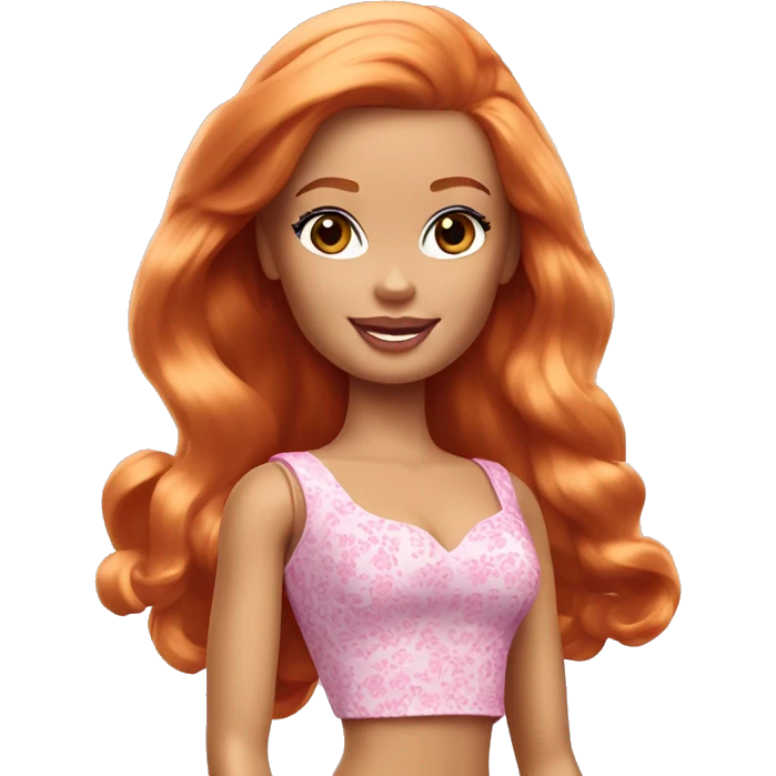 Beautiful Barbie ginger emoji