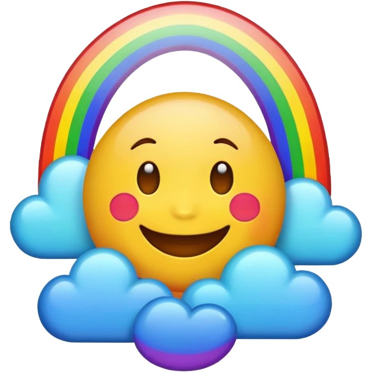 emoji with rainbow  emoji