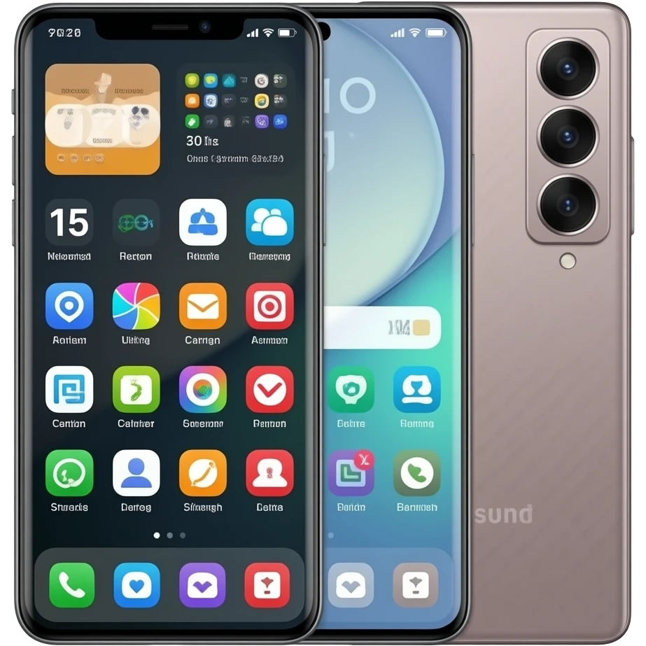 Самсунг Galaxy S26 Ultra - вид только экран с рабочим столом emoji