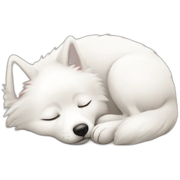Japanese spitz sleep emoji