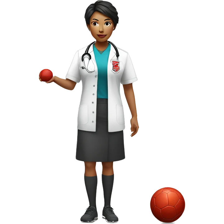 stanford physician asian black woman giving viewer a red card in futbol emoji