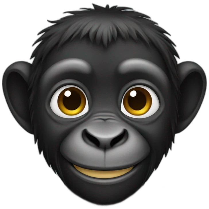 Black monkey emoji