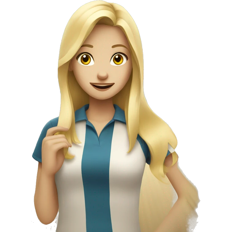 Blonde girl bowling emoji