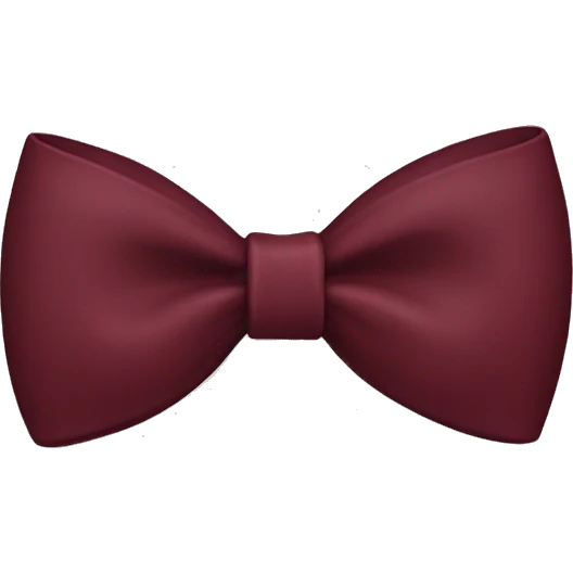 burgundy little bow emoji