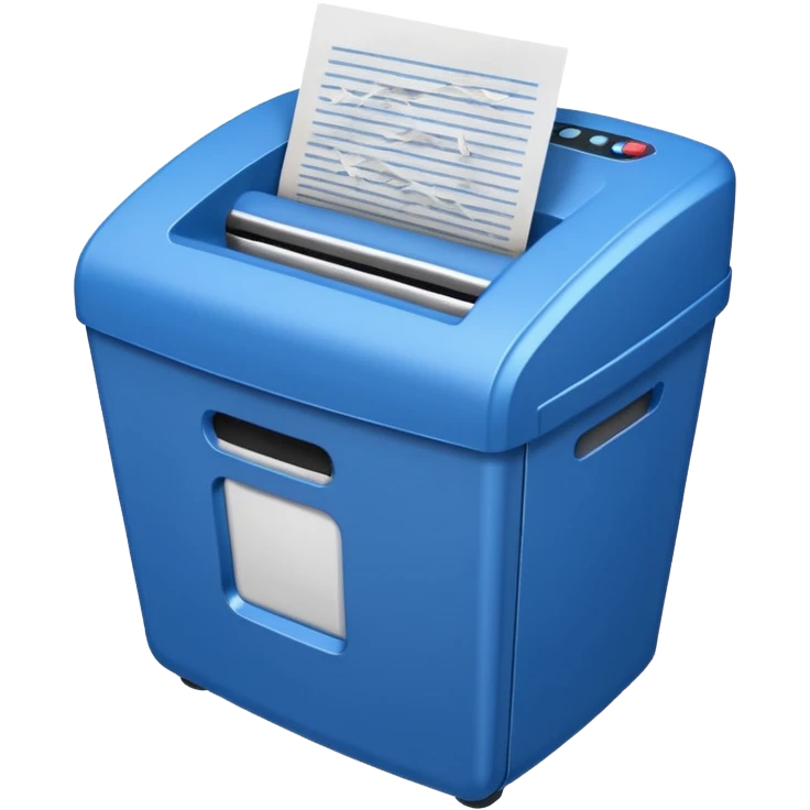 blue paper shredder with papers emoji
