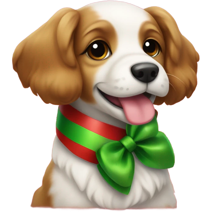 Christmas puppy emoji