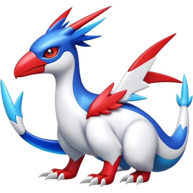 Cute Shiny Guilmon-Silvally-Latias-Fakémon-hybrid-creature (full body)  emoji