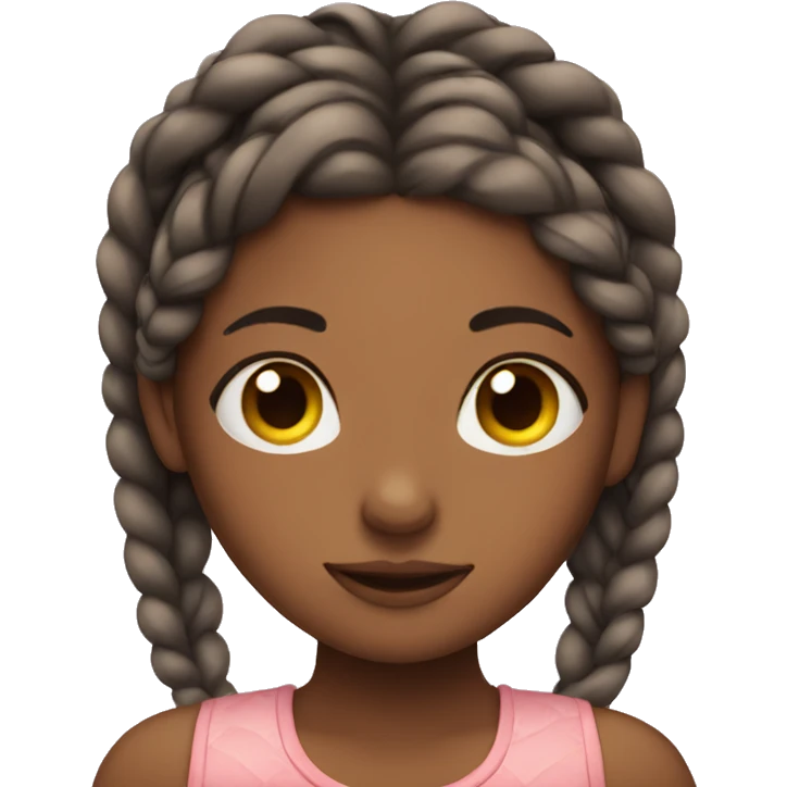 girl sleeping with braids emoji