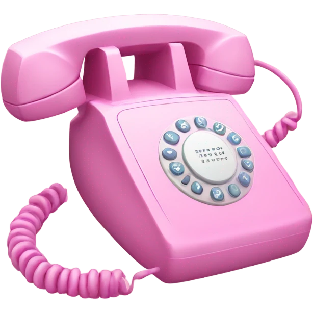 Pink phone emoji