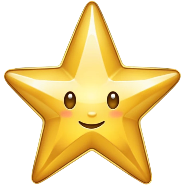 gold metal (!) style icon of a star emoji