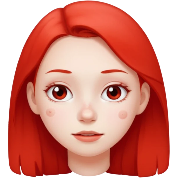 Girl with white-red pimples  emoji