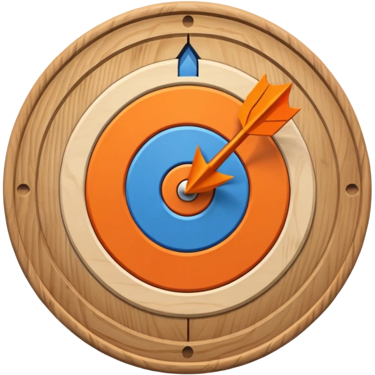 blue target with orange arrow in the center emoji