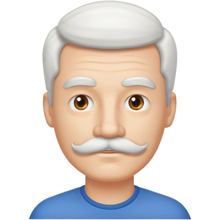 white man white mustache emoji