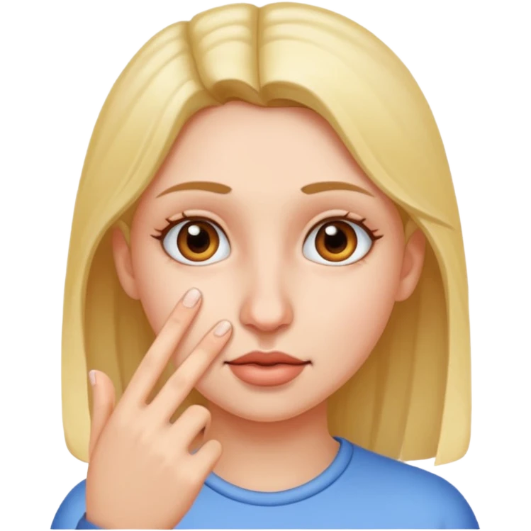 girl with nose plugged by fingers  emoji