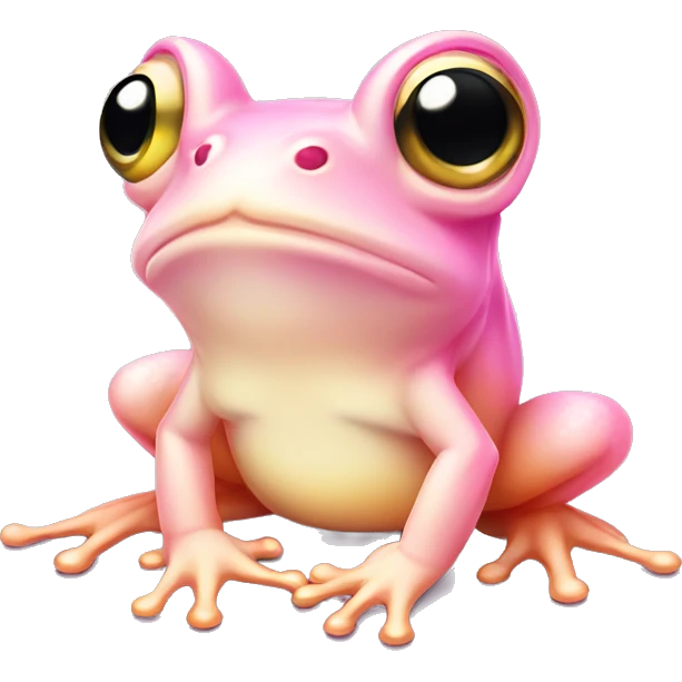 Light pink Fairy frog with gradient wings emoji