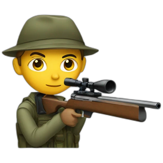 Sniper aiming  emoji