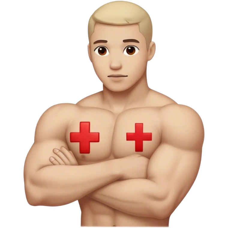 a bicep with a red cross through it emoji