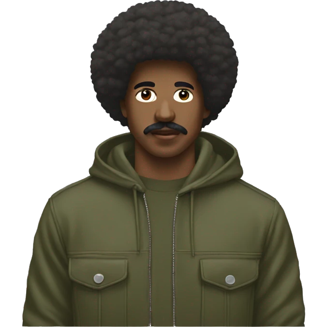 Bape hoodie mustache afro emoji