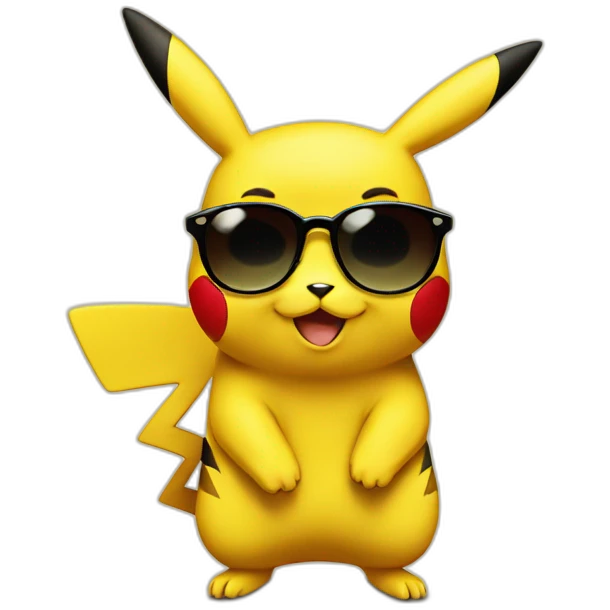 Pikachu wearing sunglasses emoji