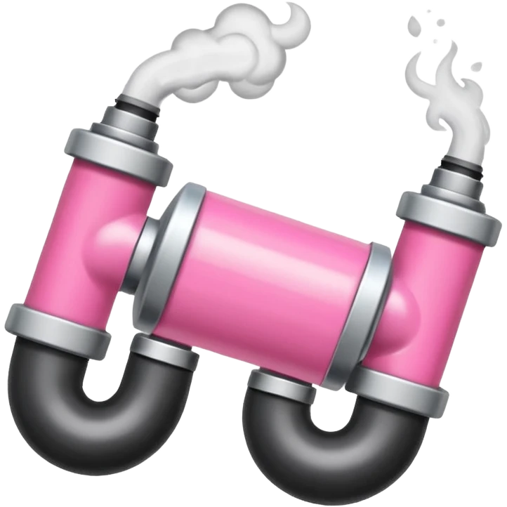 Dos tubos de ensayo diferentes con líquido rosa y otro con líquido negro, y humo. emoji