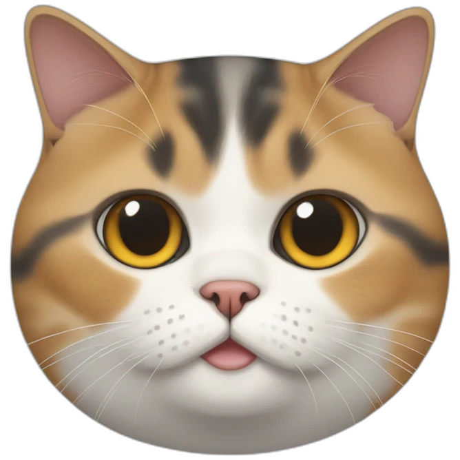 A fat calico british shorthair cat emoji