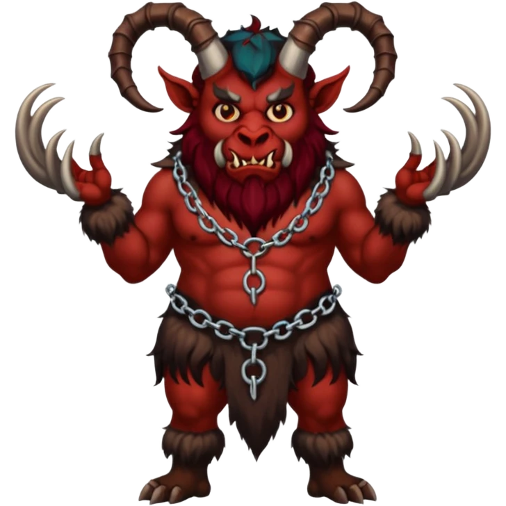 Christmas Krampus full body emoji