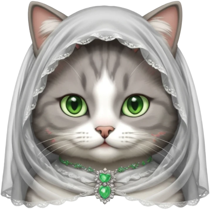 gray cat bride  emoji