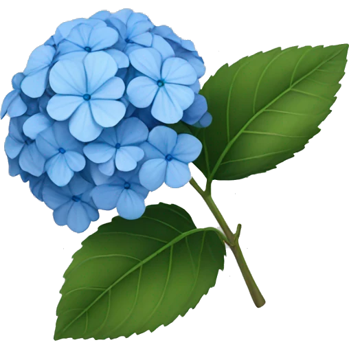 Blue hydrangea  emoji