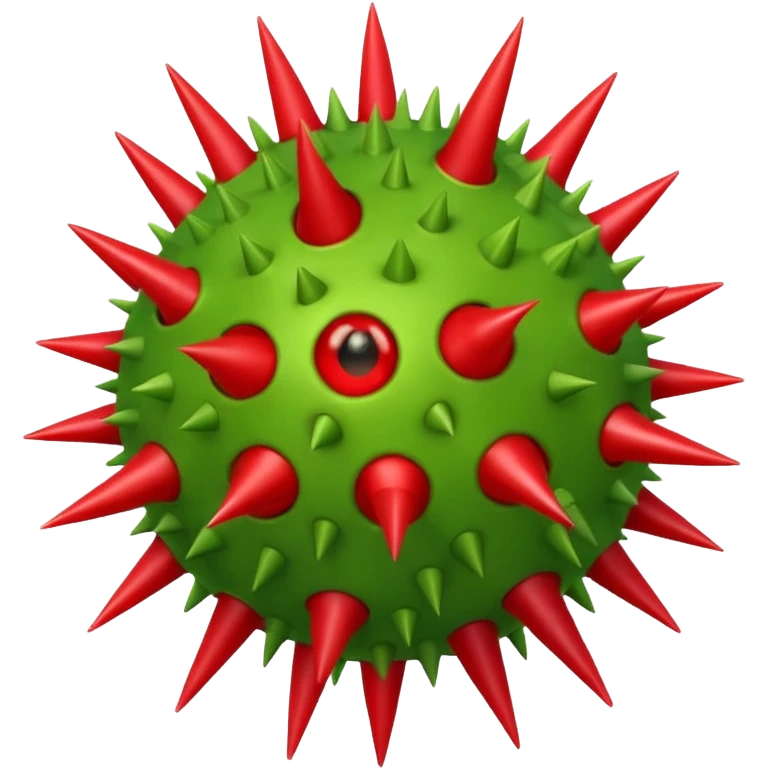a cartoon virus with spikes emoji