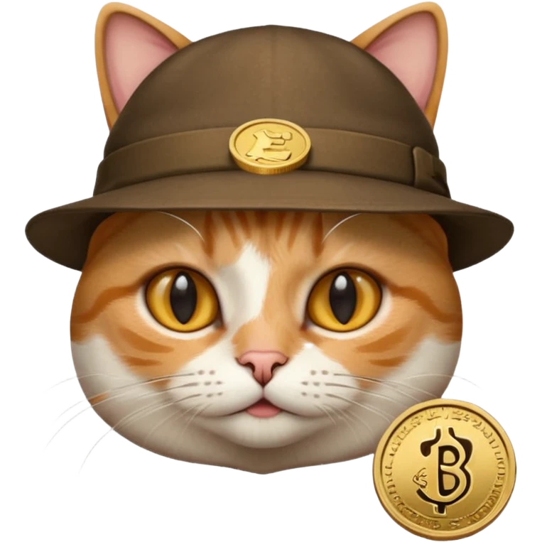 یه گربه که عکس کلاه روی سرش عکس یه سک emoji