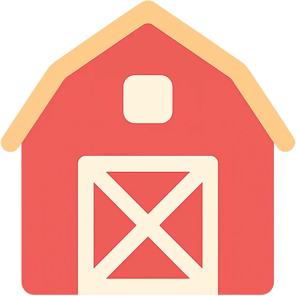 barn, iconic, red, simple emoji